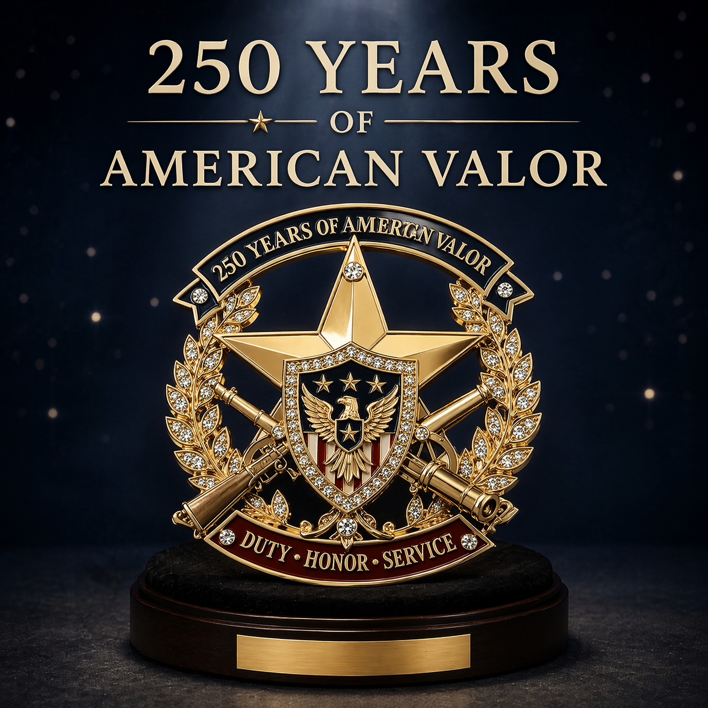 The "American Valor" 250th Anniversary Commemorative Heirloom | Tribute to Duty, Honor & Service 🇺🇸🦅