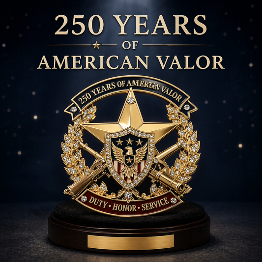 The "American Valor" 250th Anniversary Commemorative Heirloom | Tribute to Duty, Honor & Service 🇺🇸🦅