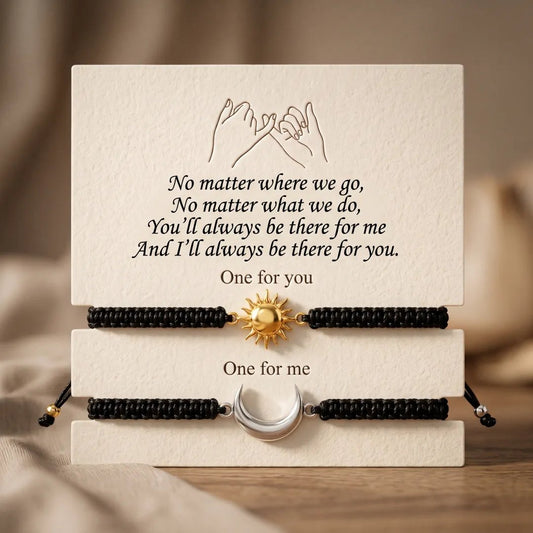 💖 Sun and Moon Matching Promise Bracelets - Eternal Bond Set