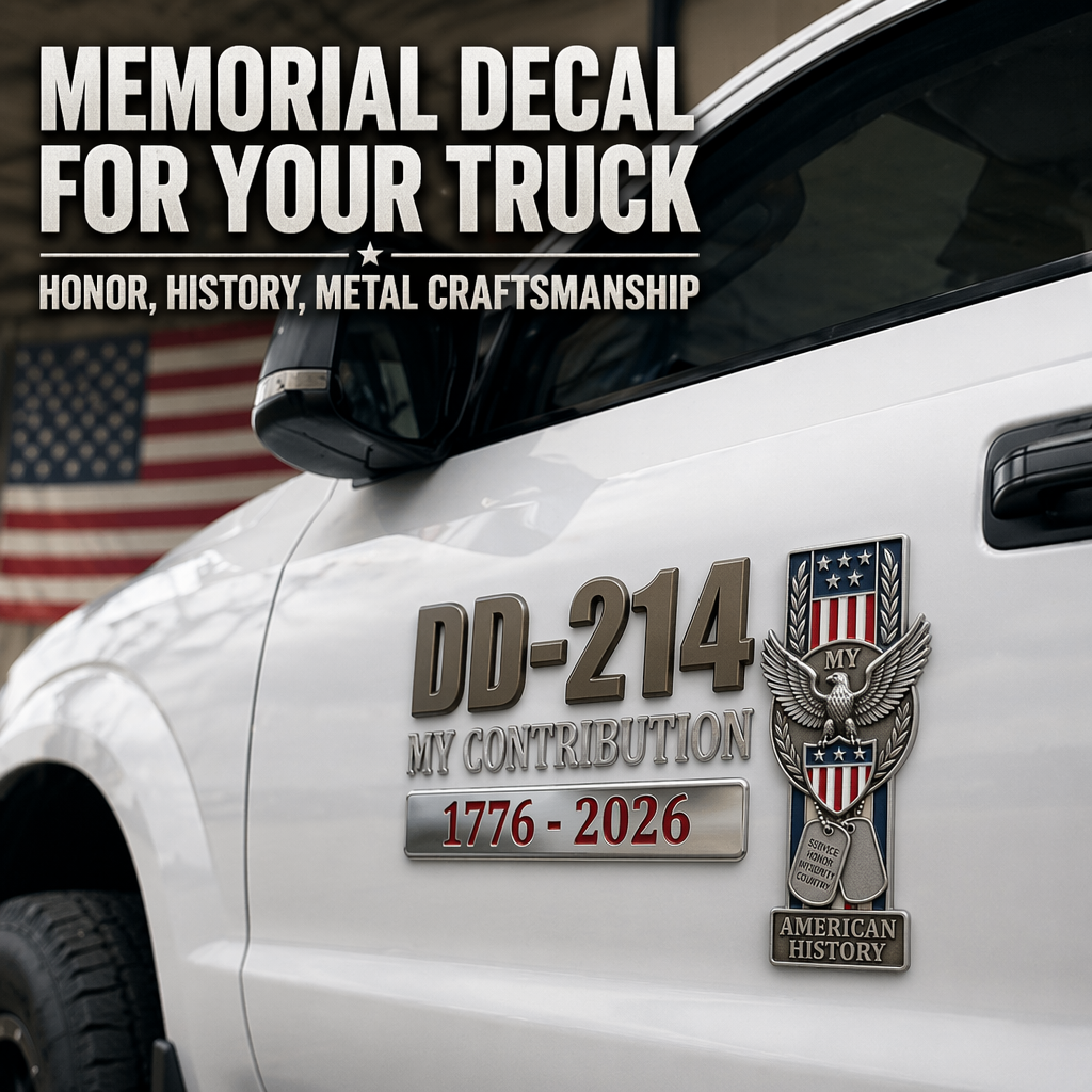 Veteran DD-214 Metal Car Emblem/Badge