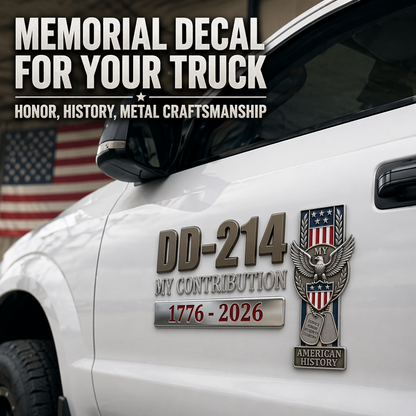 Veteran DD-214 Metal Car Emblem/Badge