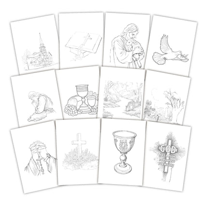 📚✍️Beginner-Friendly💕Christian Bible Verses Watercolor Coloring Book✝️🎨