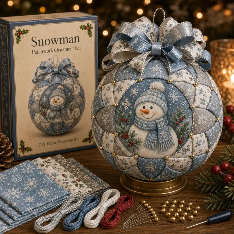 ⏳ Last Day 49% OFF – 🎄Beginner-Friendly DIY Christmas Patchwork Ornament Kit Collection💕