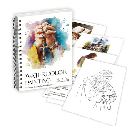 📚✍️Beginner-Friendly💕Christian Bible Verses Watercolor Coloring Book✝️🎨
