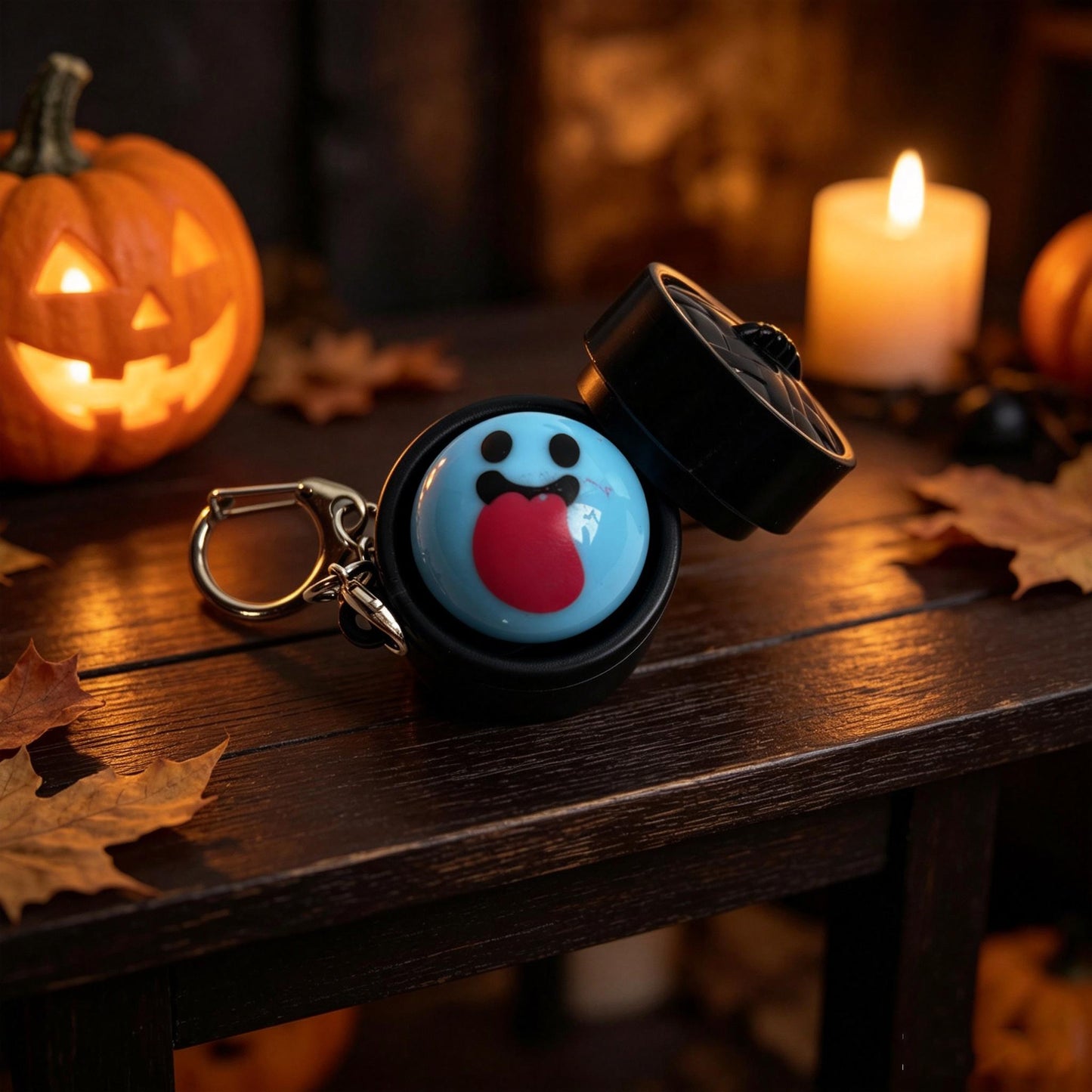 Cute Dumpling Pressable Fidget Keychain - touch sensing light