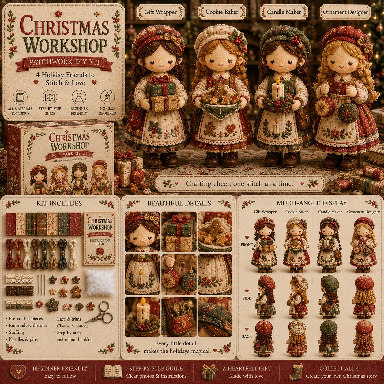 Last Day:49% OFF🧵 Tiny Worlds Collection – Patchwork DIY Kit Series