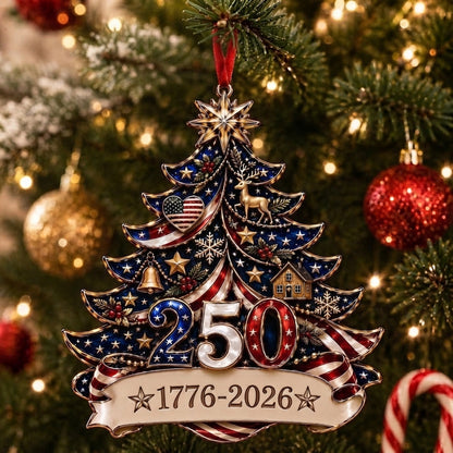 America 250th Anniversary Christmas Ornament