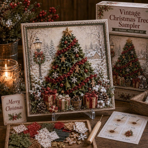 🔥HOT SALE🔥🎁 3D Christmas Fabric Poke Art Kit