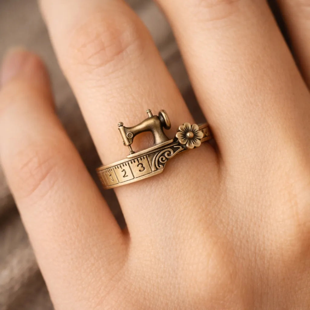 Sewing Machine Bracelet & Ring Set🧵