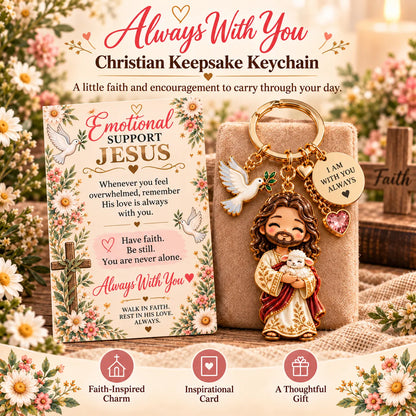 ⏳ Last Day 50% OFF – ✝️ Always With You Jesus Comfort Doll | Soft Crochet Companion with Scripture Message Card 🤍