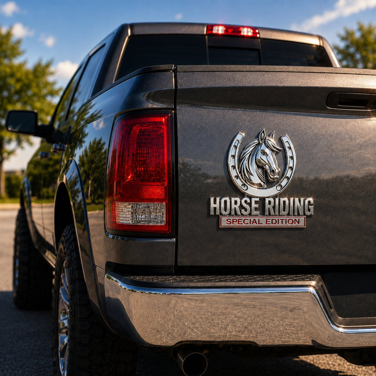 🐎 Horse Riding Special Edition Chrome Metal Car Emblem