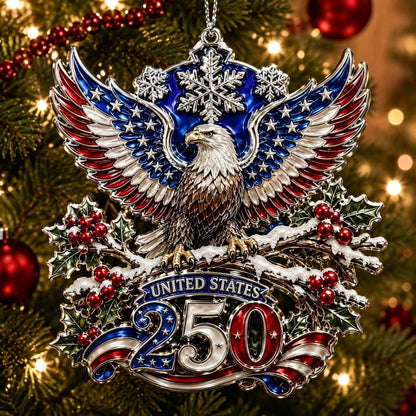 America 250th Anniversary Christmas Ornament