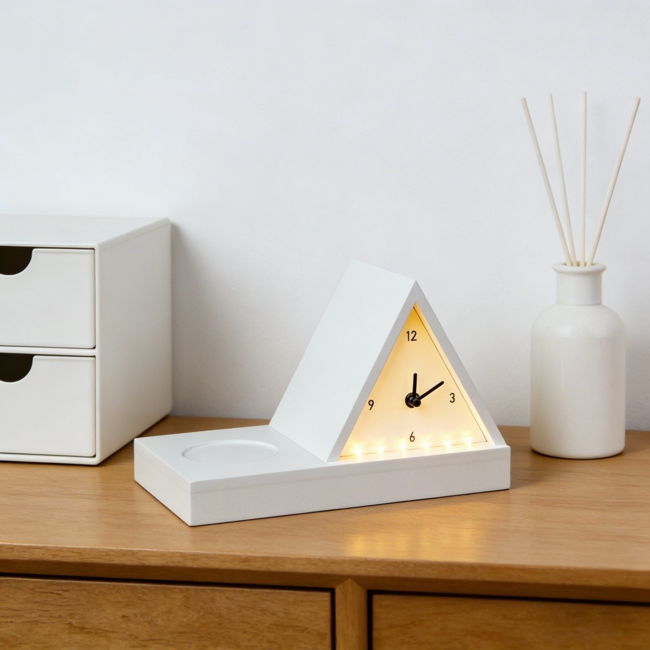 Improvements Book Rest Clock w/Light and Storage