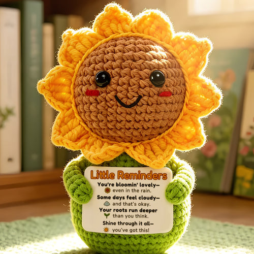 🌻The "Pocket Sunshine" Emotional Support Crochet Sunflower | Motivational Desk Buddy & Uplifting Gift