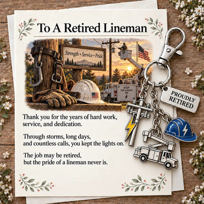✨ The "You Make a Difference" Retirement Appreciation Gift Set – Keychain & Greeting Card ✨