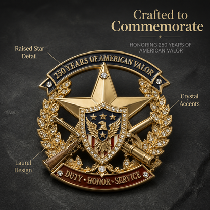 The "American Valor" 250th Anniversary Commemorative Heirloom | Tribute to Duty, Honor & Service 🇺🇸🦅