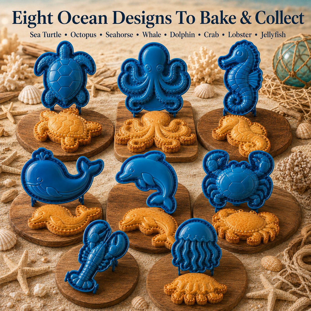 🔥HOT SALE🔥⏳ Last Day 50% OFF – 🌊 8-Design Ocean Filled Pie Press Collection | Reusable Hinged Molds for Cutting, Filling, Shaping & Sealing Marine-Themed Hand Pies 🥧✨