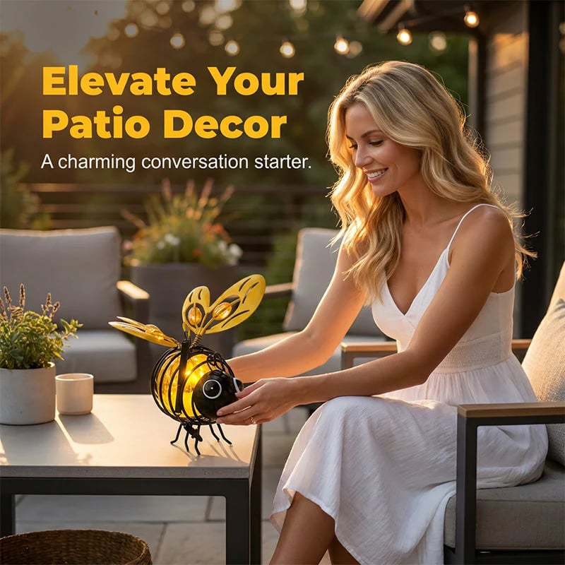 🌙🍃🪴 LIMITED-TIME 49% OFF! Hanging Solar Bee Light – Warm Amber Glow, Flicker-Free, Perfect for Garden Parties, Camping, or Kids’ Rooms – Spread Joy Day and Night 🌞🌜