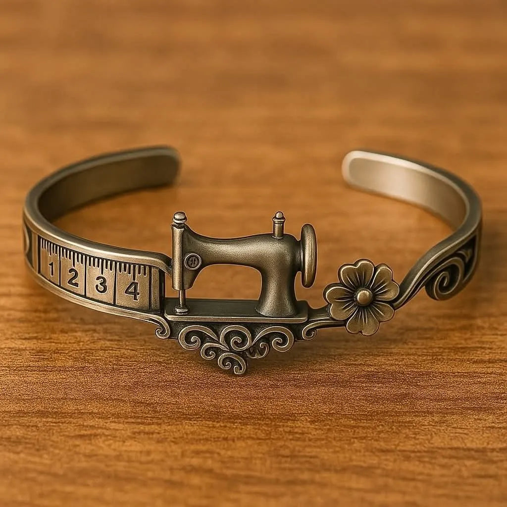 Sewing Machine Bracelet & Ring Set🧵