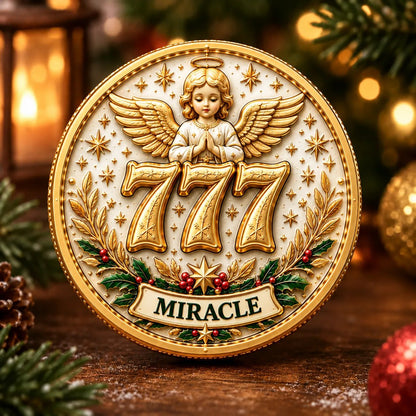 🎄✨ Lucky 777 Christmas Blessing Coin — Holiday Collectible Keepsake 🎁