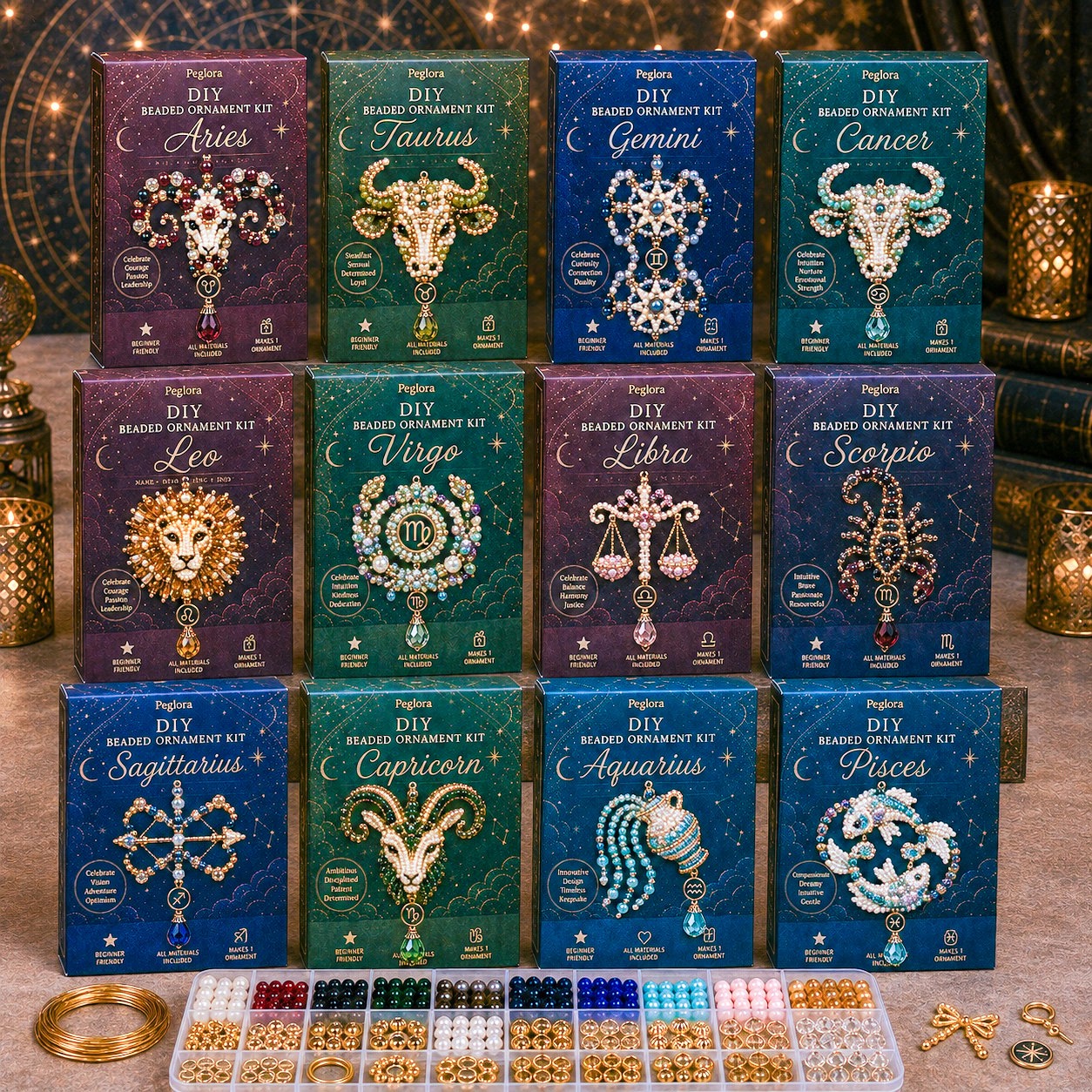 ✨ Zodiac Blessing Beaded Ornament DIY Kit