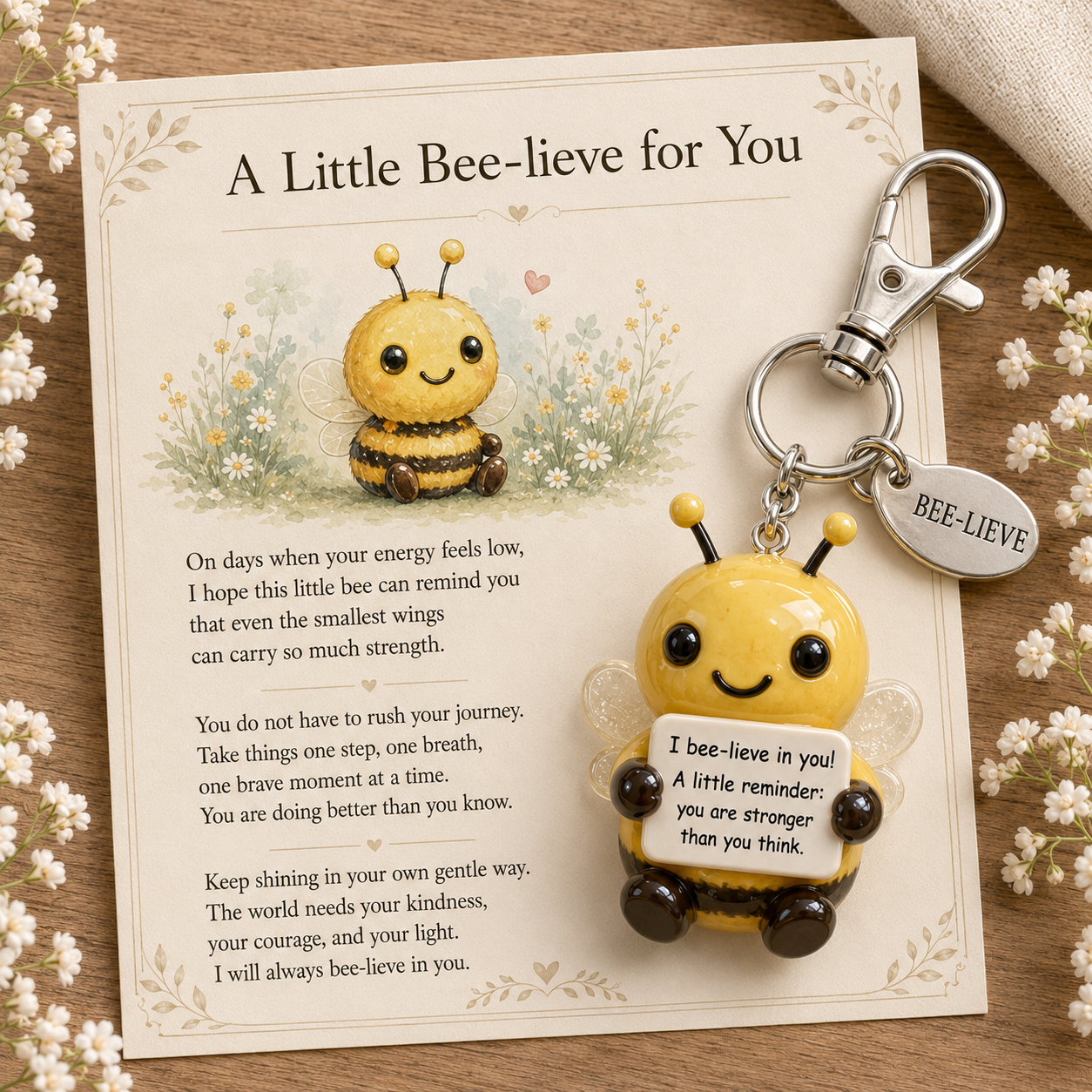 💖 Emotional Support Keychain Collection – A Tiny Reminder You’re Doing Better Than You Think