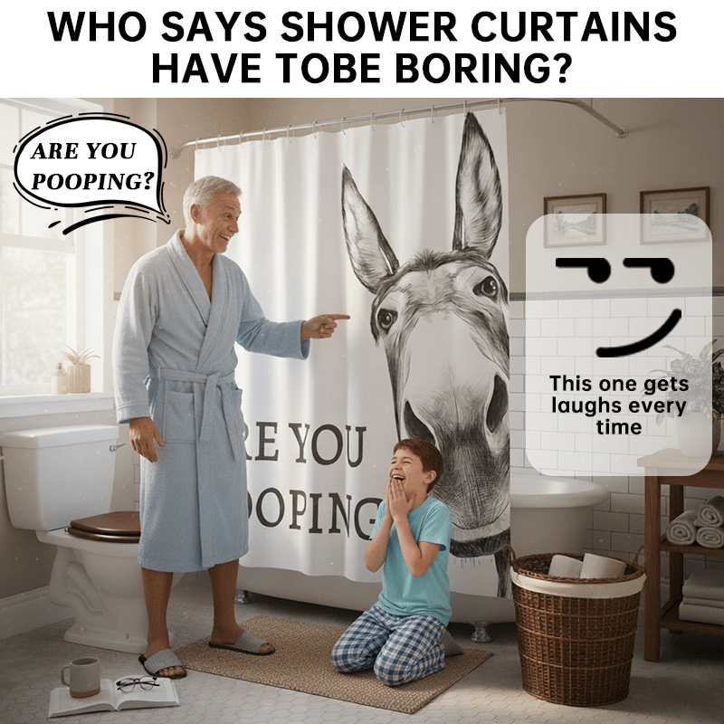 Funny Donkey Shower Curtain