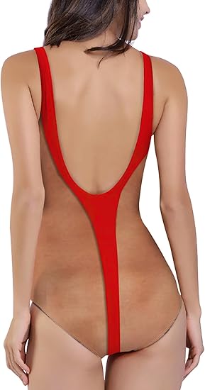 🤣 Funny Hippie Hairy Chest Swimsuit | High-Waisted Pool Party Gag Gift