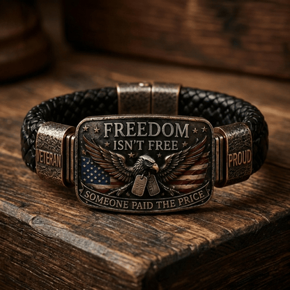 🏆Flash Sale⚡ 5K+ SOLD! usFREEDOM ISN’T FREE – Veteran Tribute Bracelet