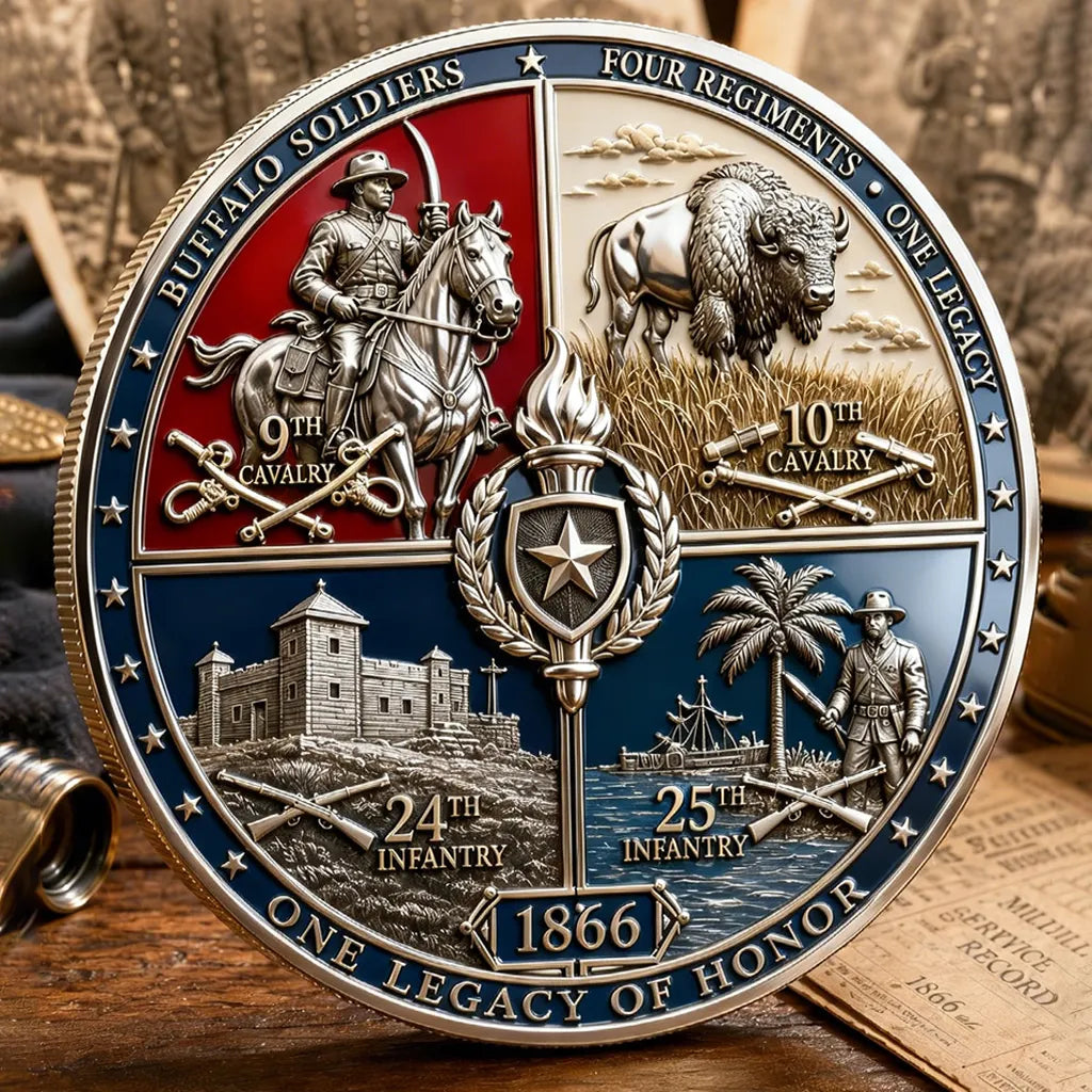 Buffalo Soldiers Commemorative Metal Medal