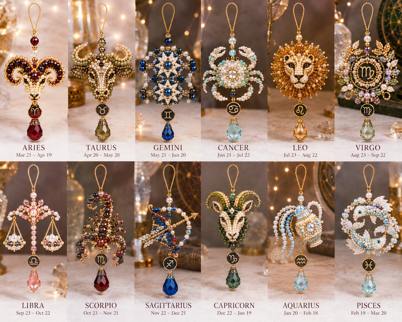 ✨ Zodiac Blessing Beaded Ornament DIY Kit