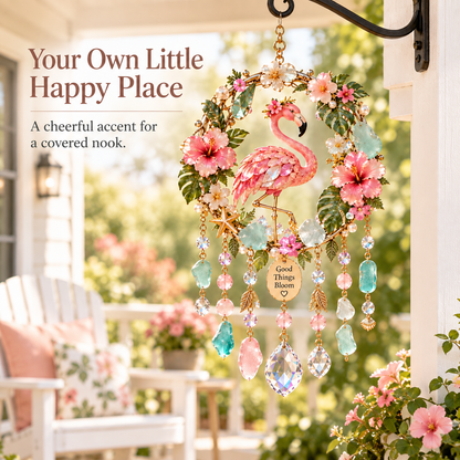 Whimsical Acrylic Wind Chime Suncatchers | Meaningful Animal Pendants with Sparkling Crystals ✨