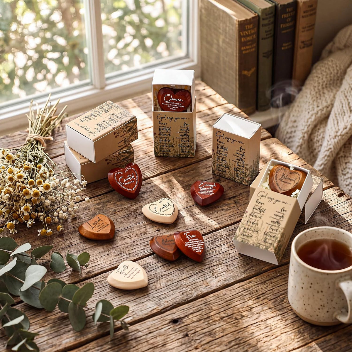 🔥 LAST DAY 49% OFF - ✝️ Christian Pocket Hearts Gift Set – 12 Faith-Filled Keepsakes of Love & Encouragement 🎁