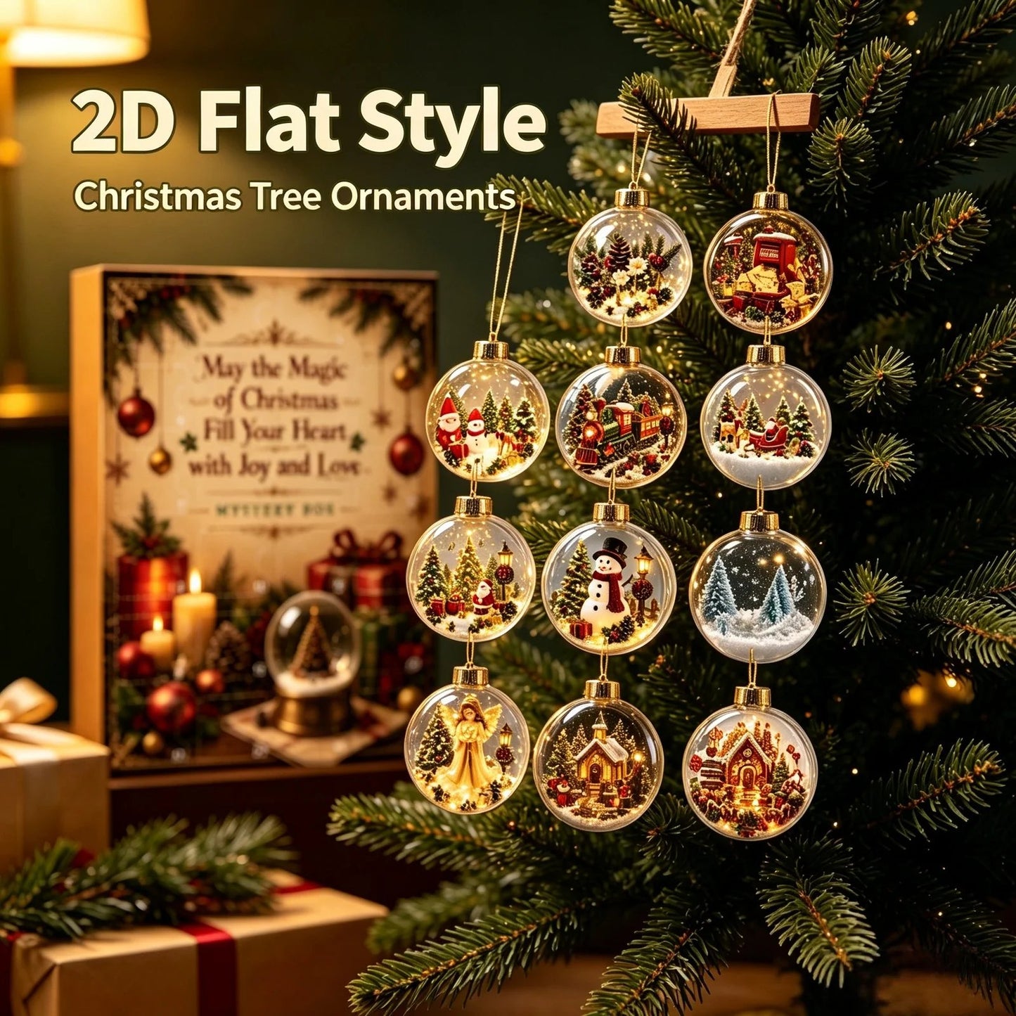 🎄 24-Day Christmas Mystery Ornament Advent Calendar