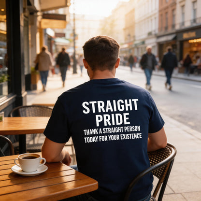 🏆Last Day Promo: 67% OFF 👕😄 Straight Pride Graphic Tee – Funny Unisex Cotton T-Shirt