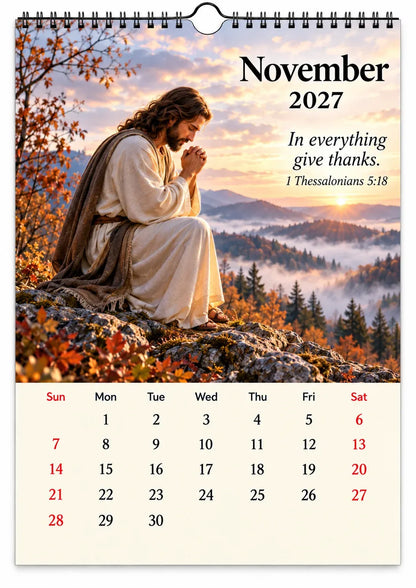 ✝️ 2027 Seasons of Faith Wall Calendar | 12 Months of Christian-Inspired Artwork, Peaceful Countryside Scenes & Shepherd Imagery for Home, Prayer Spaces & Meaningful Gifts 🌿