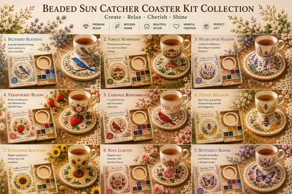 🌸 Beaded Sun Catcher Coaster Kit Collection