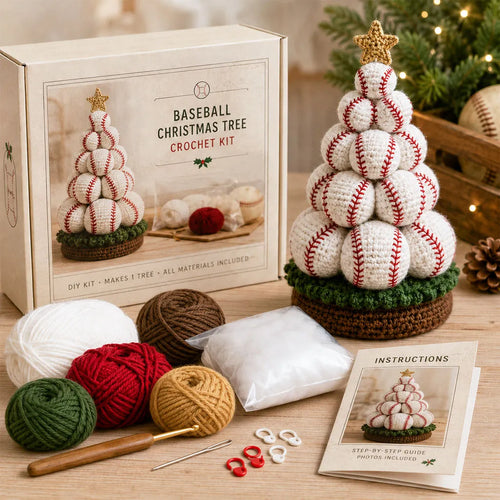🔥LAST DAY 50% OFF - 🎄Sports Ball Christmas Tree Crochet Kit