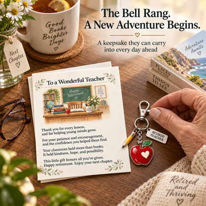 Retirement Keychain & Keepsake Card