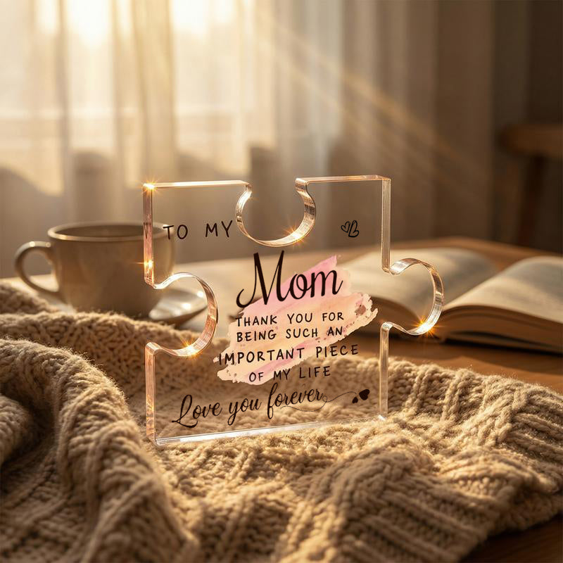 The "Important Piece of My Life" Acrylic Puzzle Keepsake | Heartfelt Gift for Family & Friends