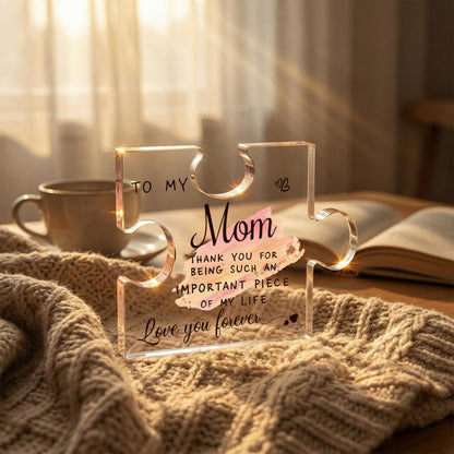 The "Important Piece of My Life" Acrylic Puzzle Keepsake | Heartfelt Gift for Family & Friends