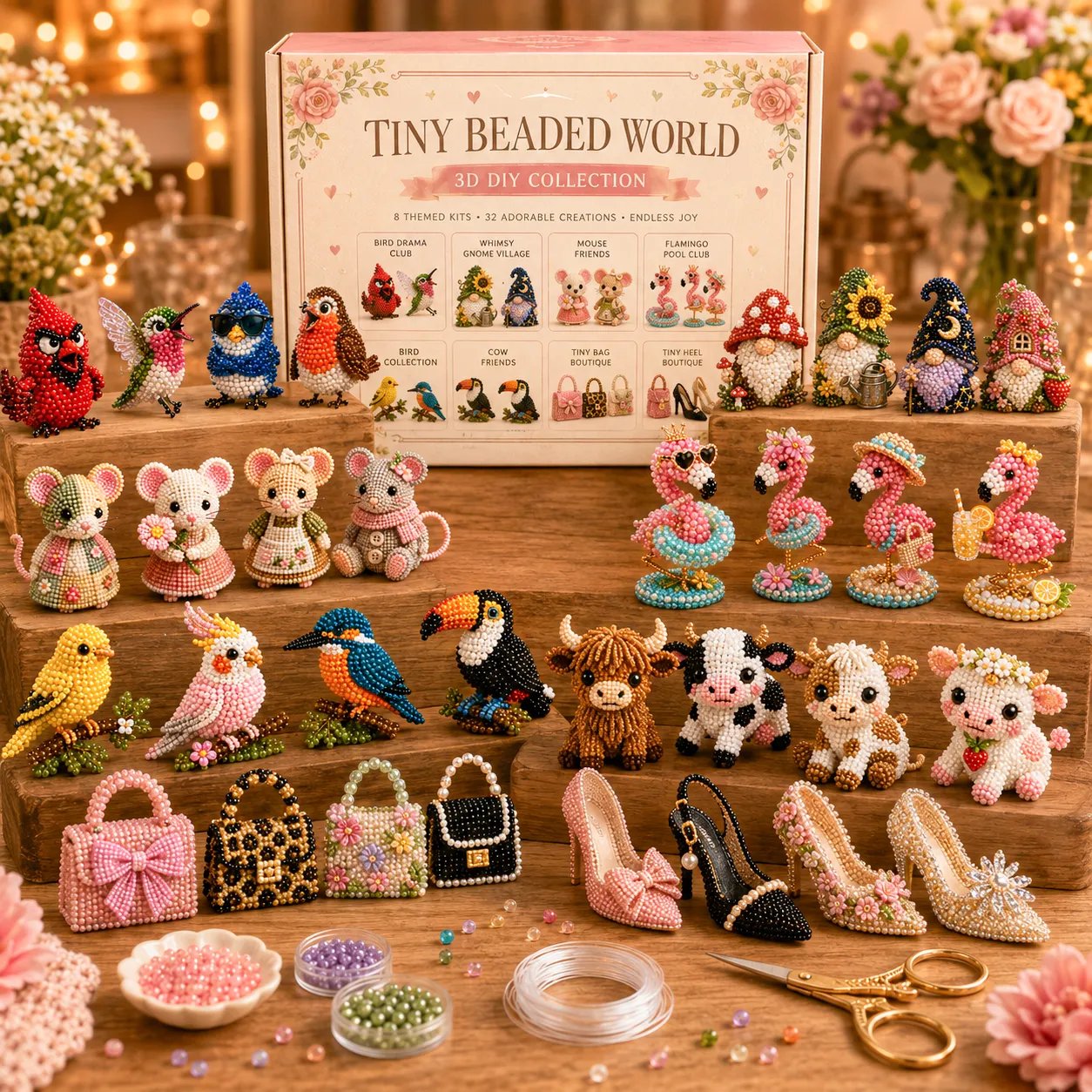 🧵✨ Creative Beaded Mini World 3D DIY Kit Collection