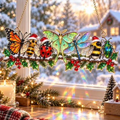 ✨ Whimsical Winter Suncatchers(11 types) | Shatterproof "Stained-Glass" Acrylic Window Hangings 🎄