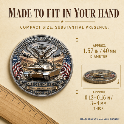 🏜️Operation Desert Storm Veteran Commemorative Metal Medal