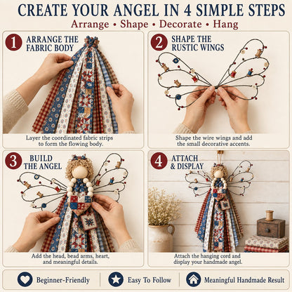 🔥LAST DAY 50% OFF - 🪽 Angel Fabric Hanging DIY Kit - Stitch a Little Blessing That Stays Forever