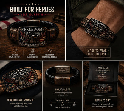 🏆Flash Sale⚡ 5K+ SOLD! usFREEDOM ISN’T FREE – Veteran Tribute Bracelet