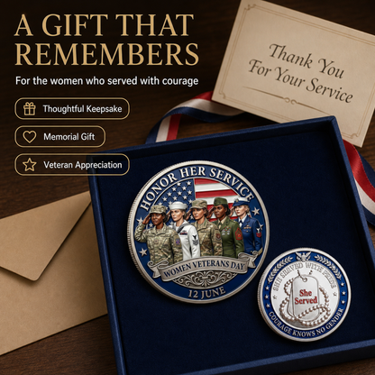 🔥Last Day 50% OFF 🔥Women Veterans Day Commemorative Coin - "Honor Her Service" 🎖️