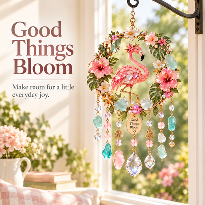 Whimsical Acrylic Wind Chime Suncatchers | Meaningful Animal Pendants with Sparkling Crystals ✨