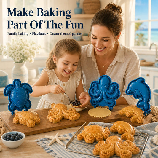 🔥HOT SALE🔥⏳ Last Day 50% OFF – 🌊 8-Design Ocean Filled Pie Press Collection | Reusable Hinged Molds for Cutting, Filling, Shaping & Sealing Marine-Themed Hand Pies 🥧✨