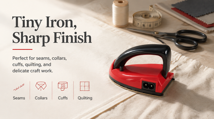 The Mighty Mini Foldable Iron ✈️🎨 | Portable Travel & Crafting Iron (Dual Voltage)